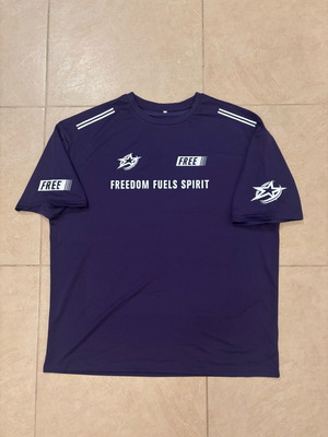 Freedom Fuels Spirit athletic T-shirt new with tags, purple, XL