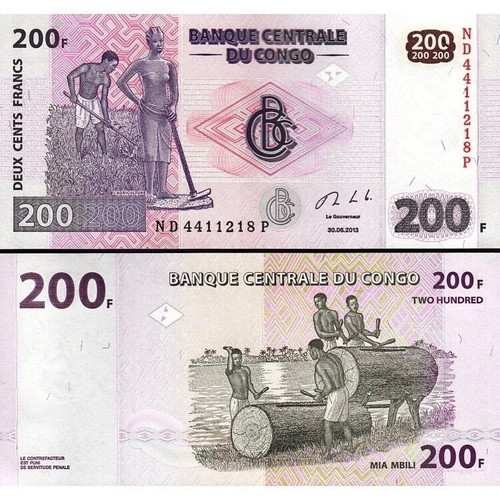 Congo banknote set 2013 new UNC