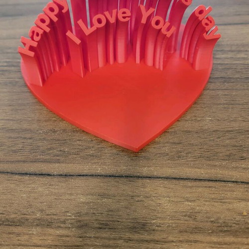 3D Printed Decorative Valentine’s Heart New Red