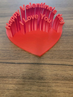 3D Printed Decorative Valentine’s Heart New Red