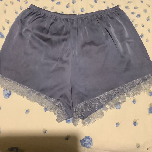 Satin pajama shorts used, women's, blue, size S