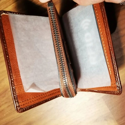 Men's RFID Wallet new, brown leather