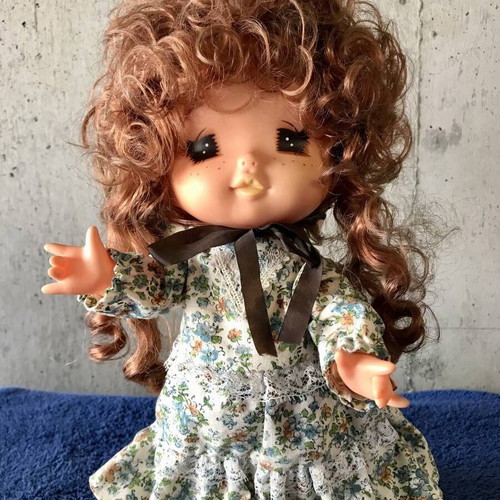 Vintage Japan Anime doll used, Candy Candy or Sarah Kay style, 26 cm