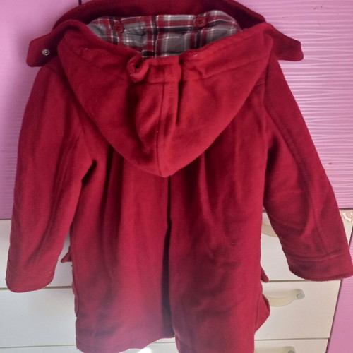 Prenatal children's coat used, red, size 98 cm