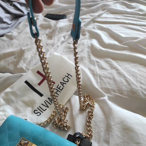 Silvian Heach Shoulder Bag new, turquoise, chain strap