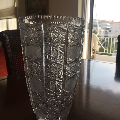 Classic Bohemian Crystal Vase like new