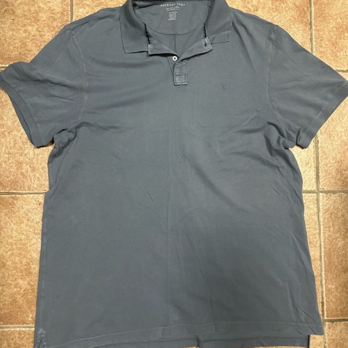 American Eagle Outfitters men's polo shirt XXL gray like new