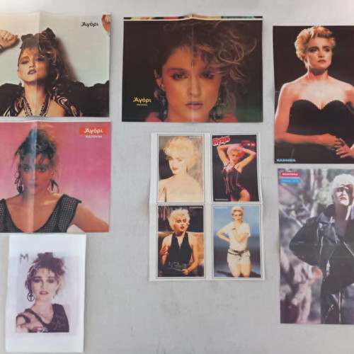 Madonna posters used, 23 from 1980s Blek Agori magazines