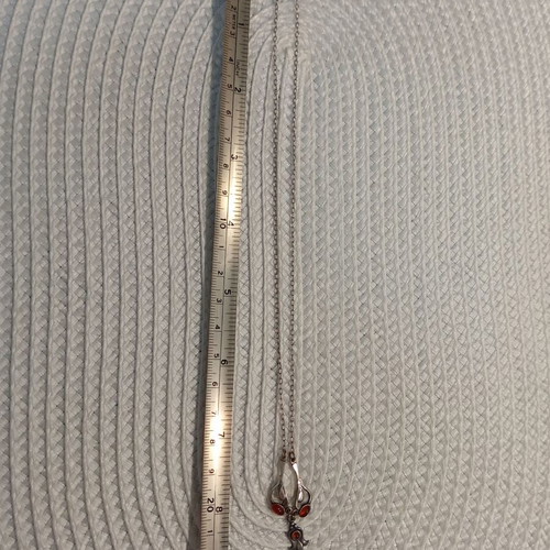 Silver 950 necklace with carnelian, like new