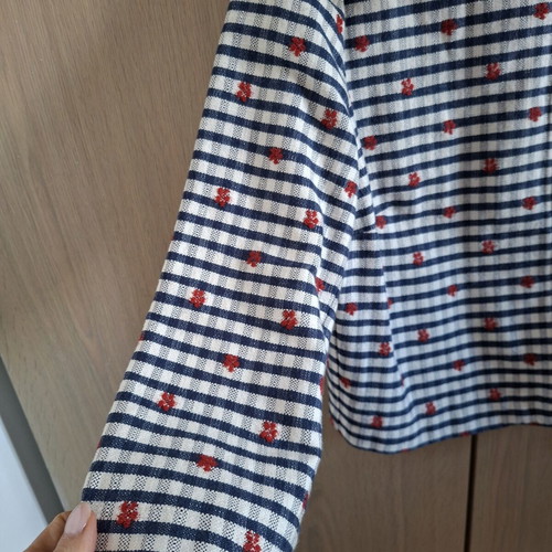 Figaro jacket XS-S like new, white and blue