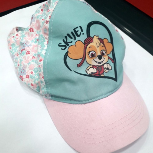Skye Paw Patrol kids cap, pink and turquoise, size 53