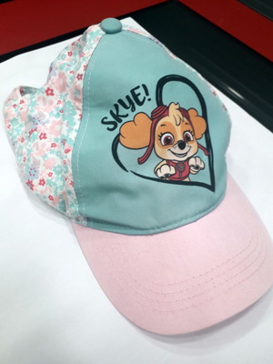 Skye Paw Patrol kids cap, pink and turquoise, size 53