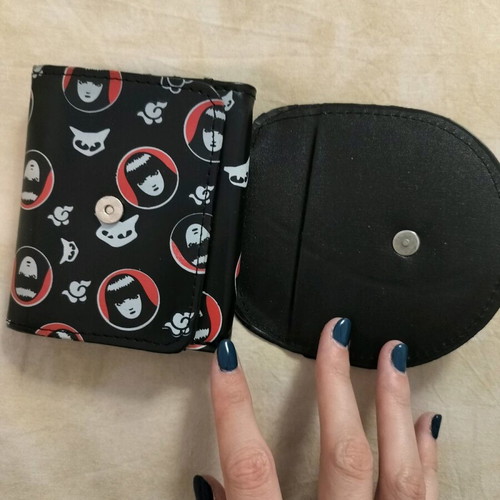 Emily the Strange wallet used, vintage small black red white