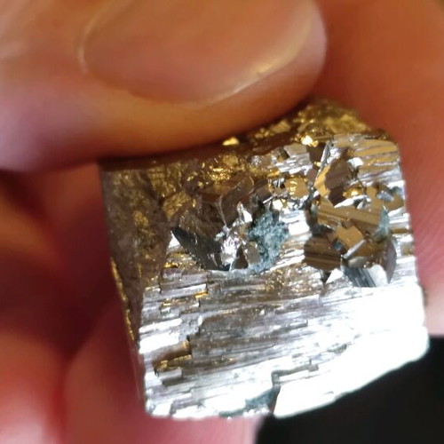 Pyrite gold color with characteristic shape new collection specimen