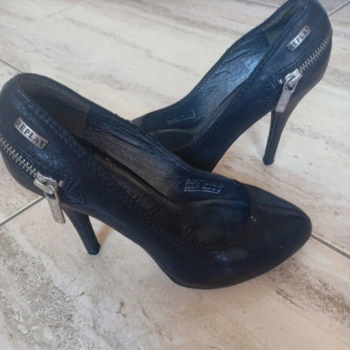 Replay women's black pumps size 36, 10cm heel, like new