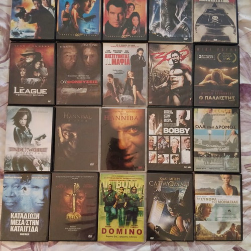 DVD set of 250 movies like new, various genres