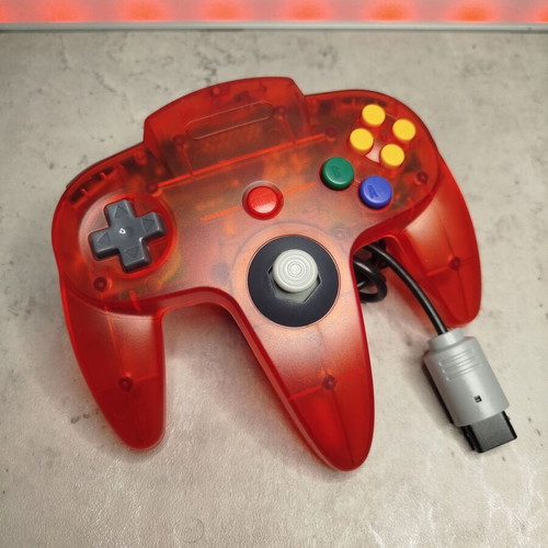 Controller for Nintendo 64 new, transparent red