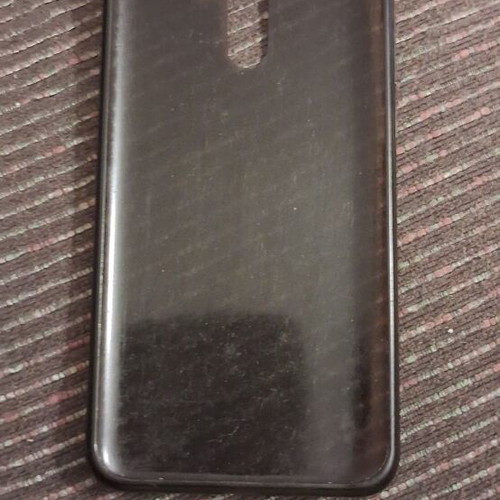 Xiaomi 9 smartphone with screen protector and case, gray