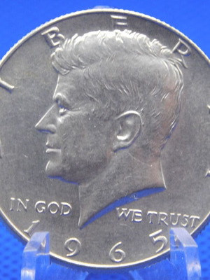 United States 1965 Half Dollar Coin AU Silver