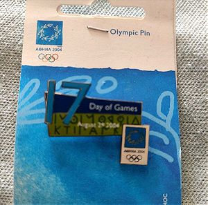 Καρφίτσα 2004. 17η ημέρα Ολυμπιακών αγώνων. Συλλεκτική.