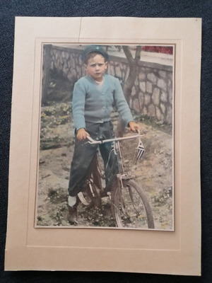 Bicycles used, two hand-colored photos