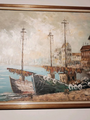 Πίνακας ζωγραφικής μεταχειρισμένος, παλιός μεγάλος αυθεντικός