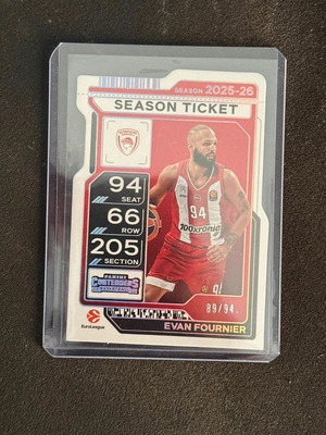 Evan Fournier Olympiacos 2025-26 Contenders card new