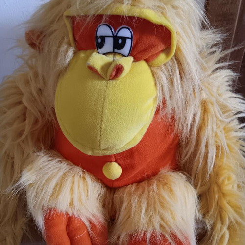 Plush monkey like new with velcro hands