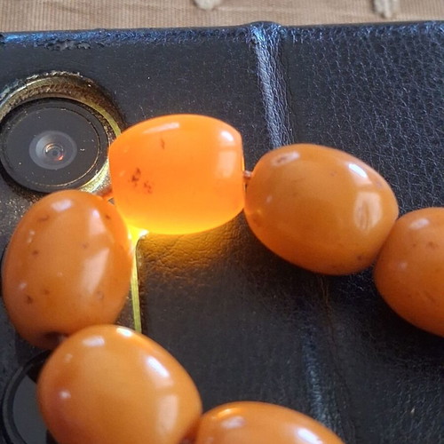 Komboloi worry beads genuine old Persian mastic sudurus, handmade, 55 beads