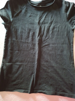 H&M black cotton blouse new, size S