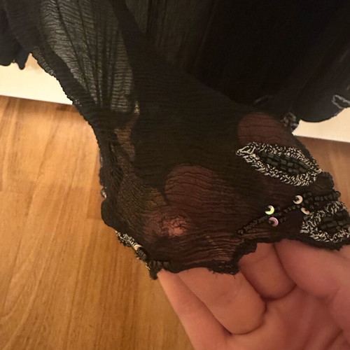 Vintage Aftershock London tunic used, black with embroidery