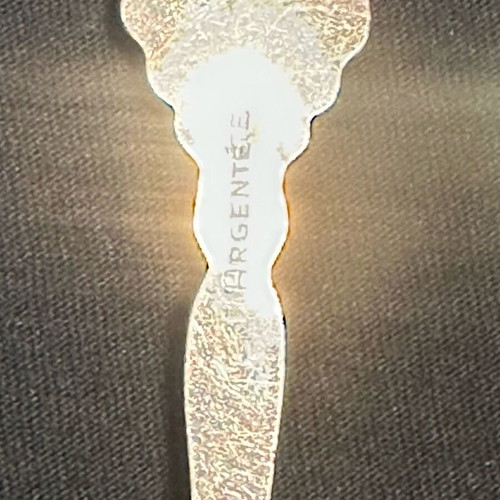 Collectible souvenir spoons used, 2 pieces, European cities, one silver-plated