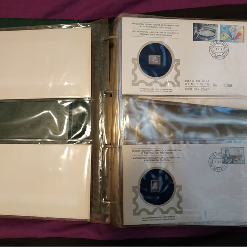 Collectible first day cover album like new, 34 pieces
