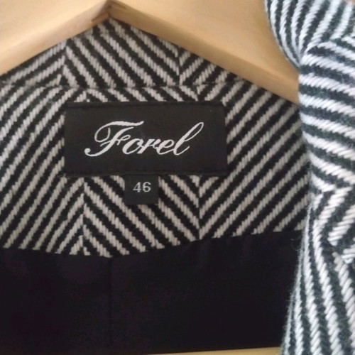 Forel women's jacket black and white, size 38, like new