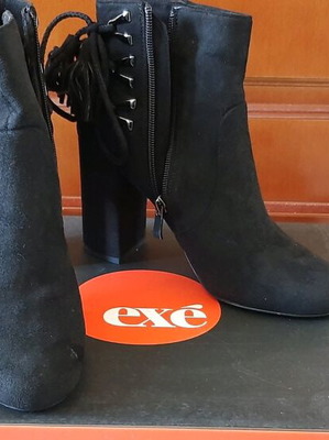 Exe suede ankle boots like new, 10 cm heel, size 36, black