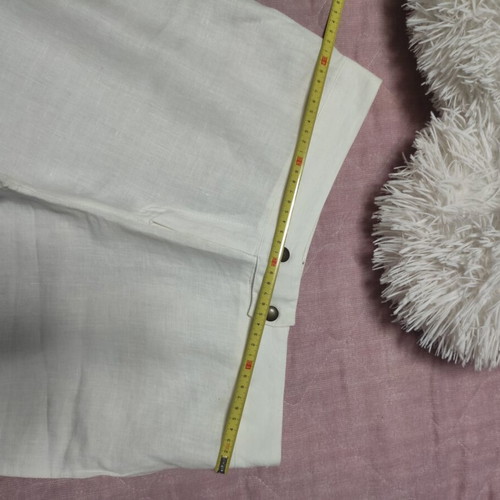 Linen pants white, like new, size L 40 12