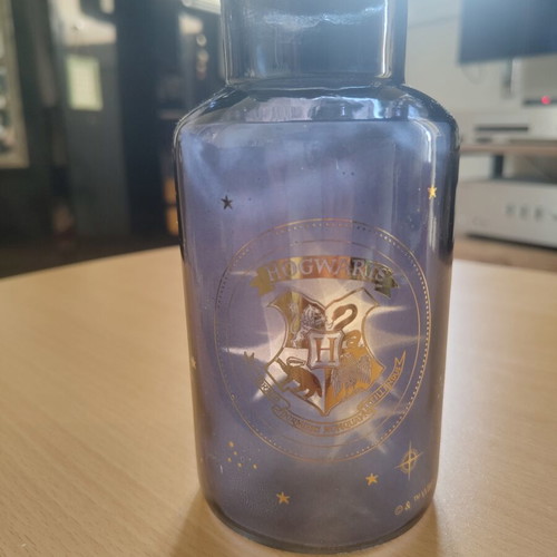 Harry Potter LED Light Up Glass Jar Hogwarts Crest like new
