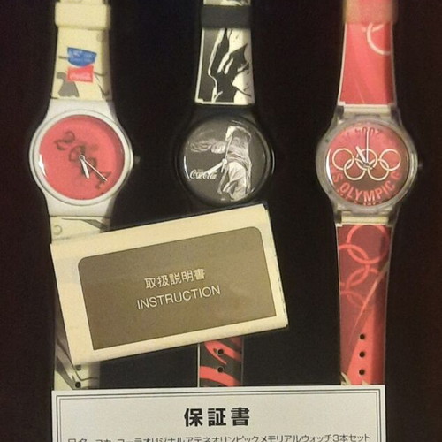 Olympic Games Athens 2004 set with three official Coca Cola watches new