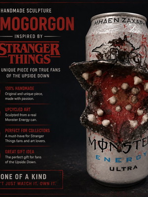 Demogorgon handmade sculpture inspired by Stranger Things