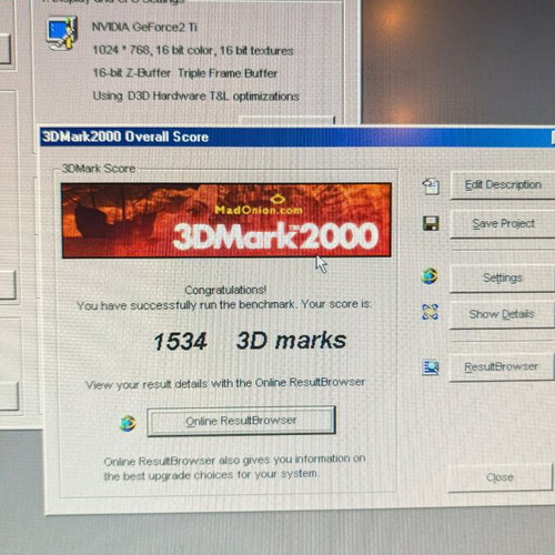 GeForce 2Ti 32 MB AGP used graphics card (Retro)