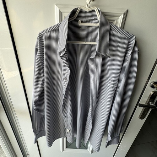 Men's striped shirt size 43 like new, white and blue