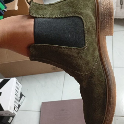HERMAN SONS stylish ankle boots new, olive color, size 41