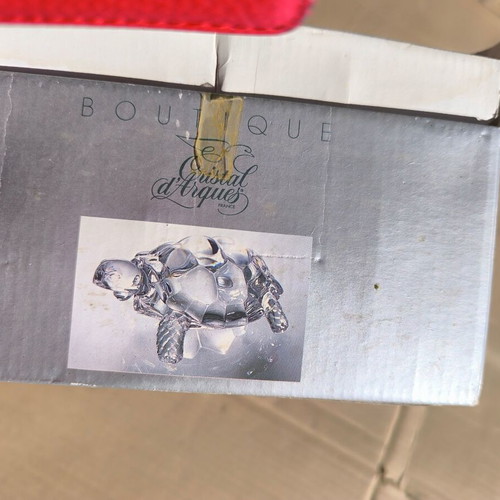 Crystal decorative turtle Cristal d'Arques new