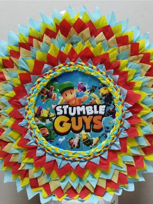 Handmade Stumble Guys round piñata made to order