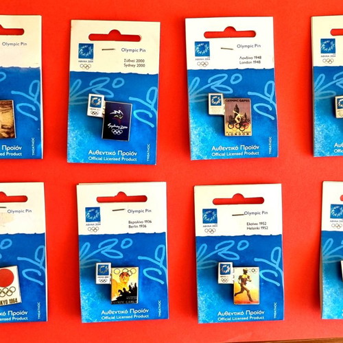 Olympic pins Athens 2004 new, set of 16 pieces