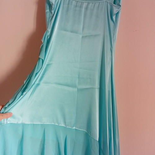Rebecca Blu Satin Dress size S like new, turquoise