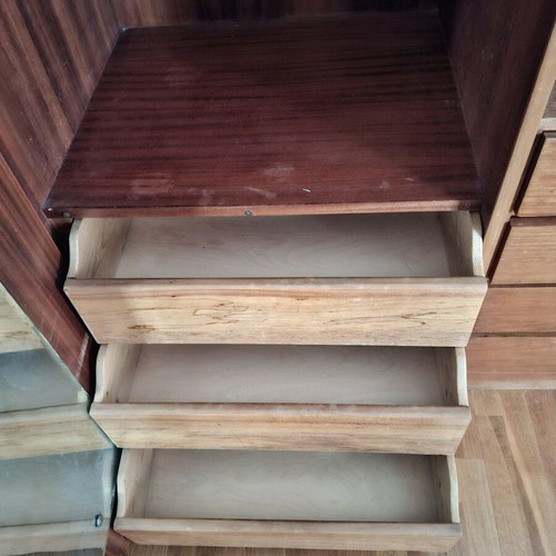 Vintage teak wood single-door wardrobe like new