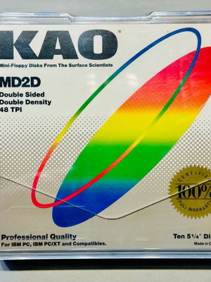 MD2D 5.25 floppy disks sealed box of 10 KAO new