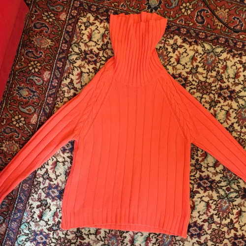 A.L.E. knitted turtleneck sweater like new, light orange, size L