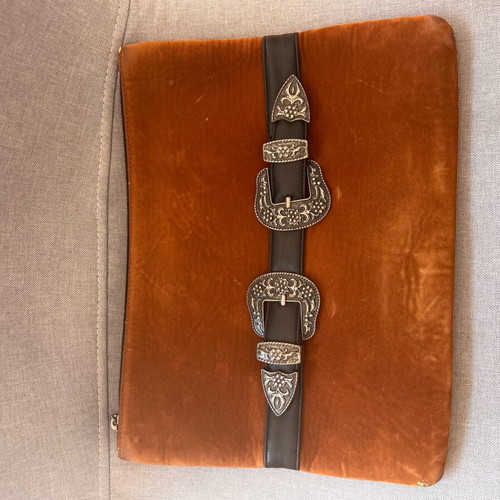Brown Suede Handbag with Belt Design used, Trendyol
